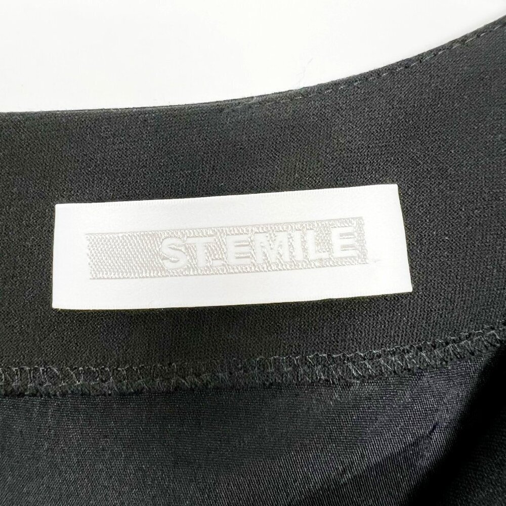 St. Emile Sheath Dress Women's Size 6 Black 3/4 Sleeves Tailored Classic LBD - Picture 7 of 16